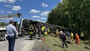 New York Bus Accident: 5 Killed, Dozens Injured After Tour Bus Travelling From Niagara Falls to New York City Overturns on Highway Near Buffalo; Police Say Indians Among Passengers (Watch Videos)