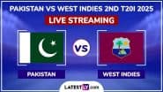 Pakistan vs West Indies Live Streaming Online, 2nd T20I 2025: How To Watch PAK vs WI Cricket Match Free Live Telecast on TV?