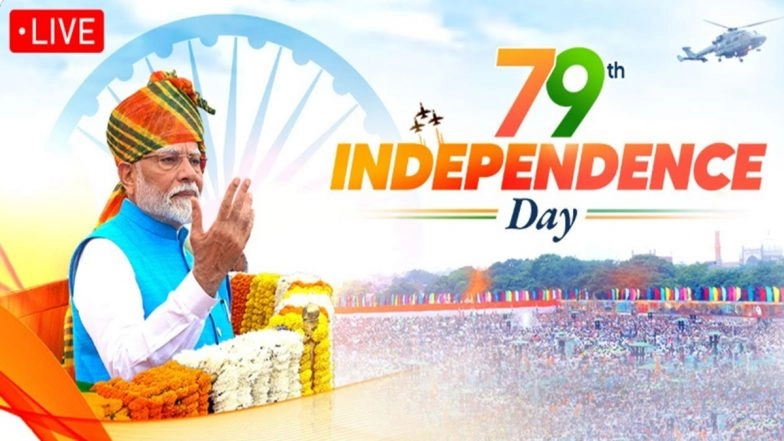 PM Modi Independence Day 2025 Speech Live Streaming Video: Watch Prime Minister Narendra Modi’s Address to the Nation From Ramparts of Red Fort in Delhi