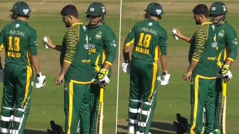 'Bro Thinks It's a Deodorant' Fans Troll Pakistan Physio After He Applies Pain-Relief Spray on Shoaib Malik's Jersey Instead of Using It Directly on His Hand During WCL 2025 Final (Watch Video)