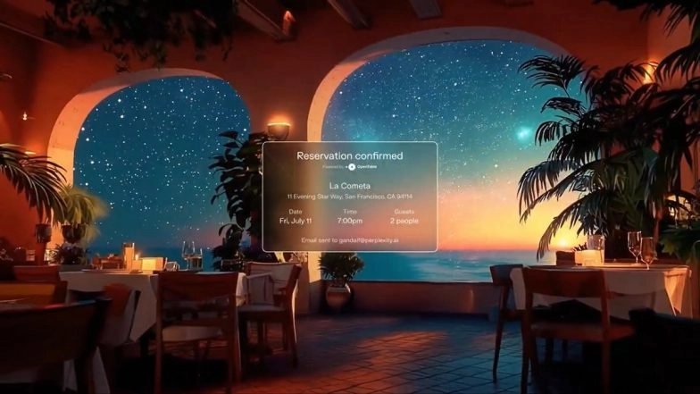Perplexity AI Restaurant Reservation: Aravind Srinivas’ Company Partners With OpenTable App To Let Users Book Reservation for Restaurants Directly Through Platform