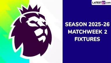 English Premier League 2025-26 Matchweek 2 Fixtures With UK and IST Timings