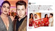 &lsquo;HELP ME 911&rsquo;: Did Priyanka Chopra&rsquo;s Husband Nick Jonas Give Out Secret Message About His Marriage to Hindu Wife Through His Tweet? Fact Check Reveals This!