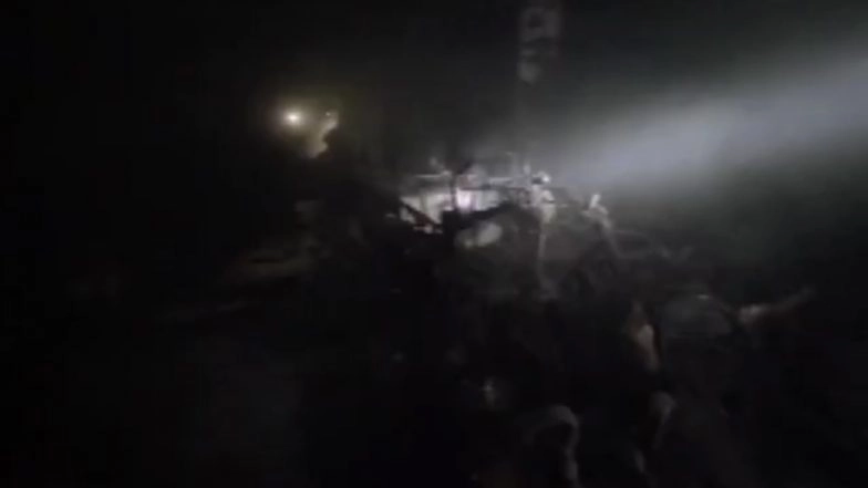 Pune Bike Showroom Fire: 60 Bikes Gutted After Massive Blaze Erupts at Motorbike Showroom in Tarabaug, Person Trapped Rescued Safely (Watch Video)