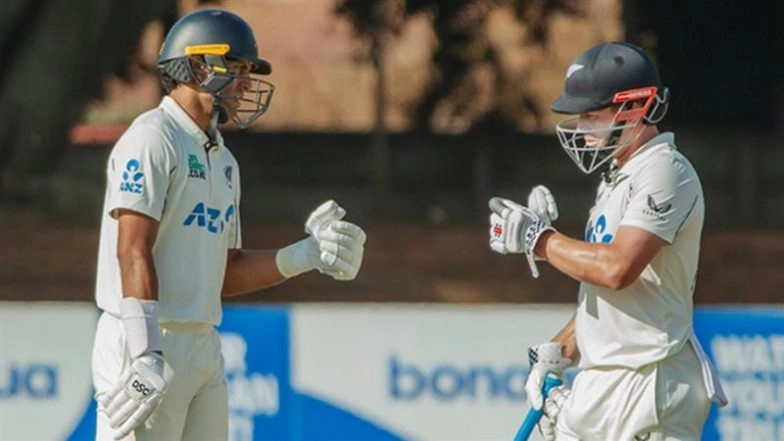 New Zealand Beat Zimbabwe by an Innings and 359 Runs in ZIM vs NZ 2nd Test 2025; Rachin Ravindra, Zakary Foulkes Help Black Caps Whitewash Hosts 2–0, Register Their Biggest Test Win