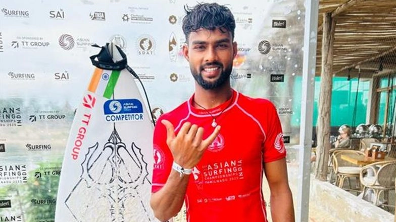 Ramesh Budihal Wins Bronze Medal in Asian Surfing Championships 2025, Becomes First Individual Surfer To Clinch Medal at Continental Event for India