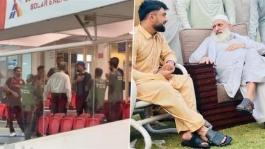 Afghanistan Cricketer Rashid Khan’s Elder Brother Haji Abdul Halim Passes Away, Pakistan Players Offer Prayers on Sidelines of UAE Tri-Series 2025 (Watch Video)