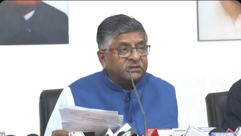 Ravi Shankar Prasad Slams Mahagathbandhan’s CM Candidate Tejashwi Yadav, Says ‘RJD Leader Lacks Credibility, Bihar Trusts PM Narendra Modi-Nitish Kumar Double-Engine Government’