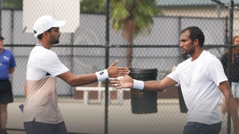 Rithvik Choudary Bollipalli-N Sriram Balaji vs Bart Stevens-Vasik Kirkov, US Open 2025 Free Live Streaming Online: How To Watch Live TV Telecast of Men's Doubles First Round Tennis Match?