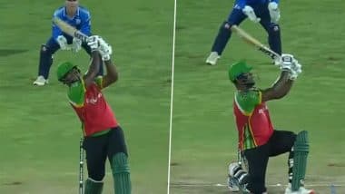 Romario Shepherd Scores 20 Runs Off One Legal Delivery Of Oshane Thomas During Saint Lucia Kings vs Guyana Amazon Warriors CPL 2025 Match (Watch Video)