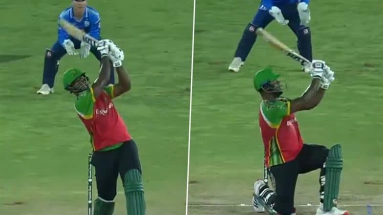 Romario Shepherd Scores 20 Runs Off One Legal Delivery Of Oshane Thomas During Saint Lucia Kings vs Guyana Amazon Warriors CPL 2025 Match (Watch Video)