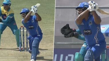 Sanju Samson 13 Runs in 1 Ball Video; Watch Star Indian Cricketer Smash Consecutive Sixes During Kochi Blue Tigers vs Thrissur Titans Kerala Cricket League 2025