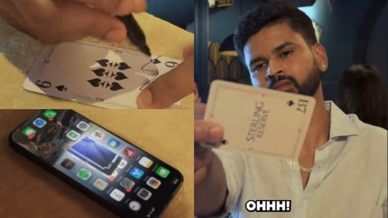 Shreyas Iyer Knows Magic Too! Indian Cricketer’s Trick Stuns Magician Chirag by Making His Autograph Disappear, Sister Shresta Shares Video (Watch)