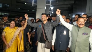 Shubhanshu Shukla Returns Home After NASA’s Axiom-4 Mission: Union Minister Jitendra Singh Welcomes Indian Astronaut in Delhi, Calls It ‘Moment of Pride for India’ (Watch Videos)