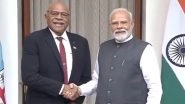 PM Narendra Modi Holds Delegation-Level Talks With His Fijian Counterpart Sitiveni Rabuka at Hyderabad House in Delhi (Watch Video)