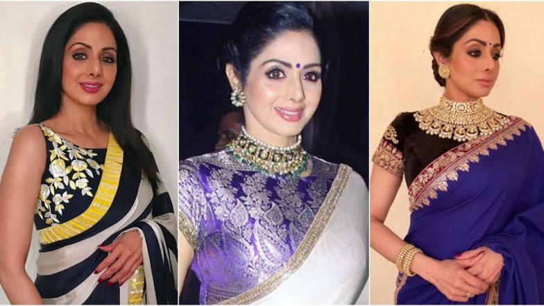 Sridevi&rsquo;s 62nd Birth Anniversary: Remembering the Iconic Actress and Her Fashion Legacy in Sarees