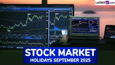Stock Market Holidays in September 2025: NSE and BSE To Remain Closed for Trading for 8 Days Next Month; Check Full List of Share Market Holidays Here
