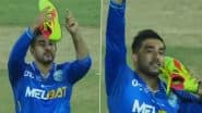 Tabraiz Shamsi Performs His Trademark ‘Shoe Phone’ Celebration After Dismissing Andre Fletcher During St Kitts and Nevis Patriots vs St Lucia Kings CPL 2025 Match (Watch Video)