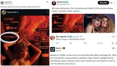 ‘Ruin the Friendship’ and ‘CANCELLED!’: Are These Taylor Swift’s Alleged Diss Tracks Targeting Blake Lively? Fan Theories Go Viral Amid 12th Album ‘The Life of a Showgirl’ Announcement