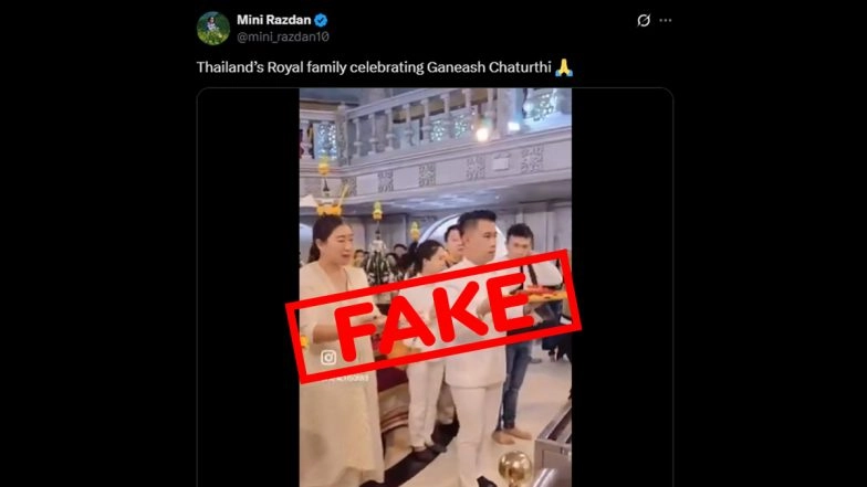 Did Thai Royal Family Celebrate Ganesh Chaturthi 2025? Video From Phuket&rsquo;s Lord Shrimant Ganpati Bappa Devalai Circulated With False Claims