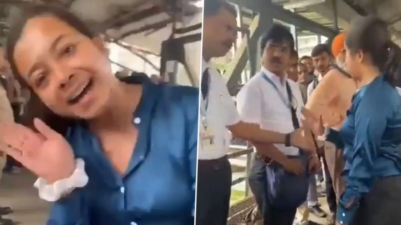 Mumbai: Woman Caught Without Ticket Gets Into Heated Argument With TC at Railway Station, Alleges Inappropriate Touch by Official; Video Goes Viral
