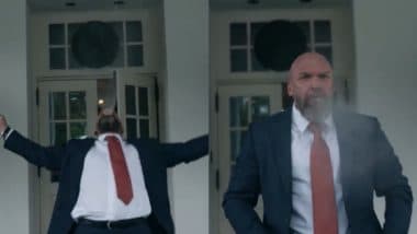 Triple H Performs His Trademark WWE ‘Water Spitting’ Entrance at White House After Meeting Donald Trump as US President Brings Back Presidential Fitness Test (Watch Video)