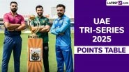 UAE Tri-Nation Series 2025 Points Table Updated: Pakistan vs Afghanistan in Final; Hosts UAE End Campaign Without a Win