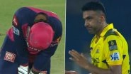 Ravi Ashwin Last IPL Wicket: Watch Former CSK and RR Star Scalp His Final Dismissal in Indian Premier League As He Announces Retirement (Video Inside)