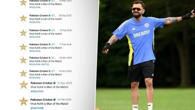'Virat Kohli is Man of the Match' Viral Screenshot of PCB's X Handle Shows Star Indian Batsman's Amazing Consistent Dominance Over Pakistan Ahead of Asia Cup 2025