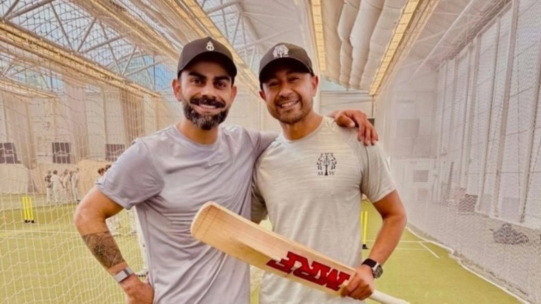 Virat Kohli Trains With Gujarat Titans Assistant Coach Naeem Amin, Star Cricketer Shares Update on Instagram Story: 'Thanks for Helping Out With the Hit Brother’ (See Pic)