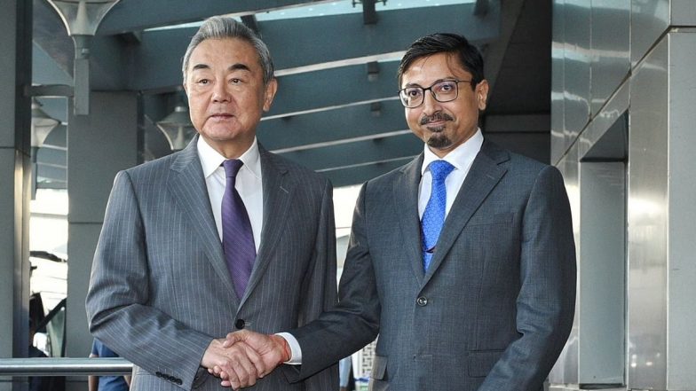 Chinese Foreign Minister Wang Yi Arrives in Delhi for 2-Day Official Visit (See Pic and Video)