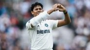 Yashasvi Jaiswal Century Celebration: Star Indian Cricketer Shows Heart, Throws Flying Kisses to the Gallery After Completing His Ton During IND vs ENG 5th Test 2025 (Watch Video)