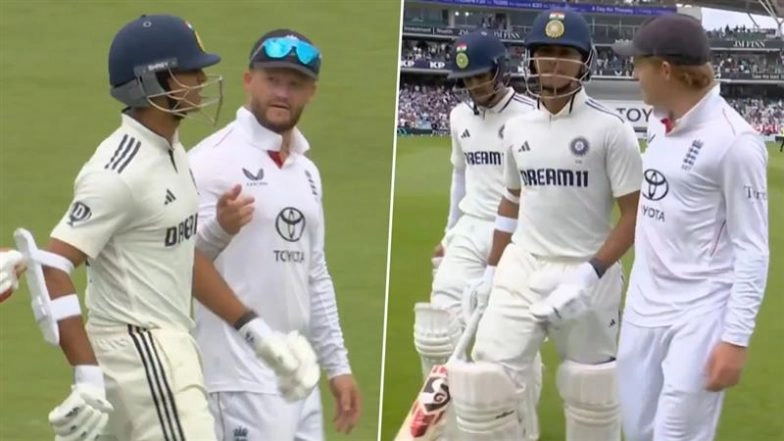 Yashasvi Jaiswal Engages in Heated Exchange With Ben Duckett, Zak Crawley and Other England Cricketers Before Lunch On Day 3 of IND vs ENG 5th Test 2025 (Watch Video)