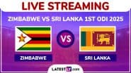 Zimbabwe vs Sri Lanka Live Streaming Online, 1st ODI 2025: How To Watch ZIM vs SL Cricket Match Free Live Telecast on TV?