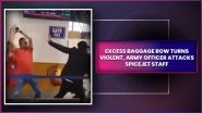 SpiceJet Staff Brutally Attacked by Indian Army Officer Over Excess Baggage Issue at Srinagar Airport, FIR Filed