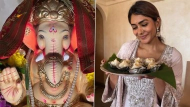 Ganesh Chaturthi 2025: Mrunal Thakur Says ‘Nothing Feels More Special’ As She Welcomes Bappa (See Pics and Video)