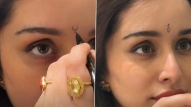 Shraddha Kapoor Impresses Fans with Her Creative 'Self-Made Bindi' Design; Says, 'Jab School Ki Art Class Ka Asli Fayda Samajh Aaye' (View Pics)