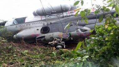 Ghana Helicopter Crash: Obuasi-Bound Military Chopper Crashes in Ashanti Region, Defence Minister Edward Omane Boamah and Environment Minister Ibrahim Murtala Muhammed Among 8 Killed (See Pic and Video)
