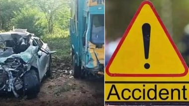 Ramanathapuram Road Accident: 4 of a Family Killed After Car Collides With Lorry in Tamil Nadu