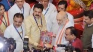 Ganesh Chaturthi 2025: Amit Shah Offers Prayers at Lalbaugcha Raja With Family, Maharashtra CM Devendra Fadnavis and Deputy CM Eknath Shinde Also Present (Watch Video)