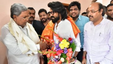 ‘Peddi’ Actor Ram Charan Meets Karnataka CM Siddaramaiah in Mysore During Film Shoot (See Pic and Video)
