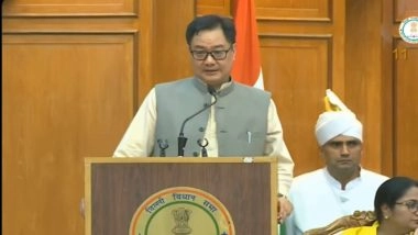 ‘Not Appropriate to Disrupt Proceedings in Parliament’: Kiren Rijiju Says Need to Understand Difference Between Opposition and Obstruction