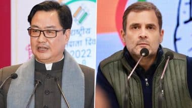 SC Slams Rahul Gandhi for Insulting Indian Army: Kiren Rijiju Says Congress Leader Rebuked for ‘Irresponsible’ Chinese Occupying Indian Territory Claim