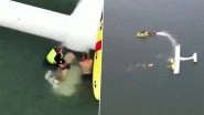 US Plane Crash: Pilot Rescued After Small Aircraft Crashes Into Ocean Near North Carolina, Video Surfaces