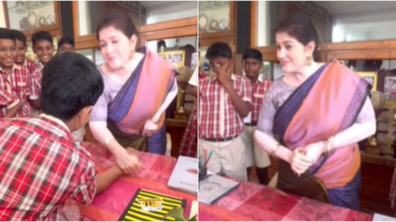 Spartan Matriculation School Principal Renu Sara Alexander Arm Wrestles ‘Troublesome Boys’ To Discipline Them, Her Gentle Way of Breaking Stereotypes Earns Praise (Watch Viral Video)