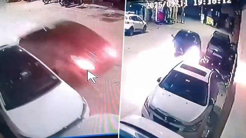 Tirupati: Car Rams Several Vehicles As Two Men Kidnap Mother-Daughter, Arrested After High-Speed Chase in Andhra Pradesh; CCTV Video Surfaces