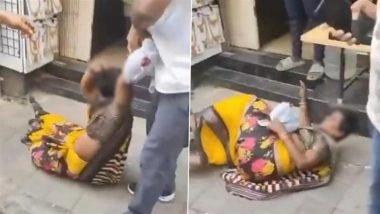 Bengaluru Shocker: Shop Owner and Staff Drag, Kick, and Slap Woman in Broad Daylight for Allegedly Stealing Sarees Near KR Market; Accused Arrested After Video Goes Viral