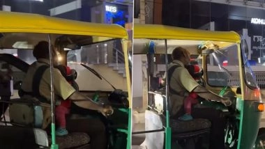Bengaluru: Auto Rickshaw Driver Holds Baby While Driving Through Traffic, Heartwarming Video Goes Viral