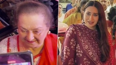 Ganesh Chaturthi 2025: Saira Banu, Karisma Kapoor Visit Maharashtra Minister Ashish Shelar's Home for Ganpati Darshan
