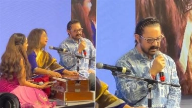 ‘Sitaare Zameen Par’ Actor Aamir Khan Stuns Fans With Hidden Talent at Recent Event, Showcases Raag Performance Alongside Professional Singer (Watch Video)